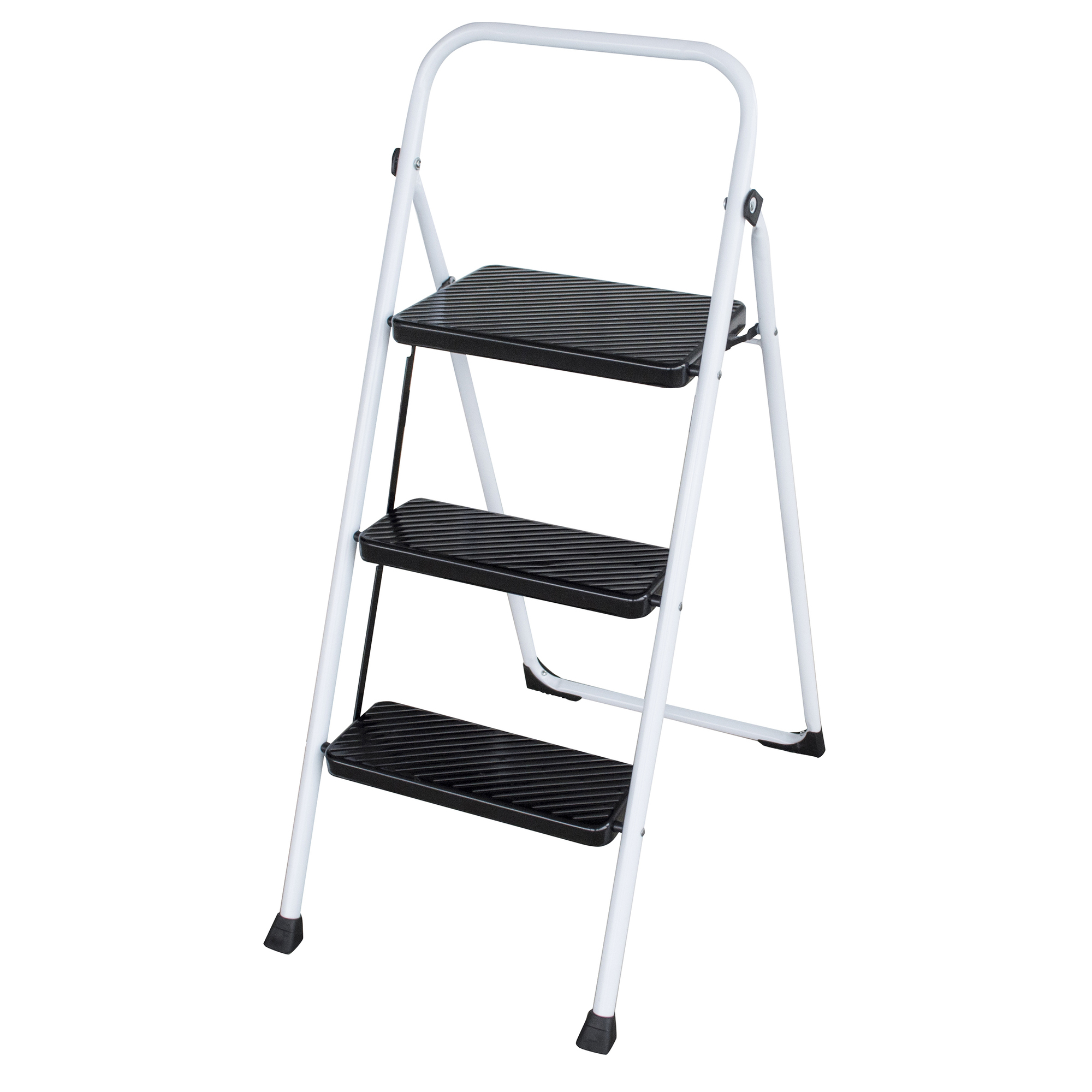 AMERIHOME, Three Step Folding Utility Step Ladder, Height 41 ft, Capacity 200 lb, Material Steel, Model# STL3STP
